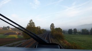 Lokführer Fahrt in den Sonnenuntergang  German Railroad sunset cab ride [upl. by Butler]