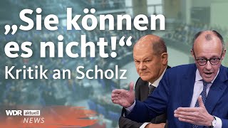 Olaf Scholz äußert sich zum Haushalt Schafft er die Krise  WDR Aktuelle Stunde [upl. by Haelam]