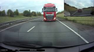 Lorry crashes into stationary traffic Dashcam footage [upl. by Elaynad]