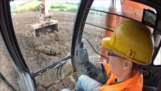 Operating a Hitachi 130 excavator [upl. by Attalanta]