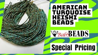 Hurry Up American Turquoise Heishi Beads  Limited Stock Special Price [upl. by Stilla]