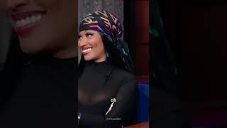 Nicki Minaj and Stephen Colbert battle rapped each other This is so hilarious 😂 shorts [upl. by Amerd]