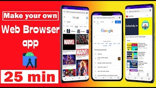 How to make Web Browser App  Android Studio Tutorial  2024 [upl. by Warrick]