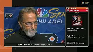 John Tortorella PostGame Interview  Philadelphia Flyers vs Florida Panthers [upl. by Eilatam961]