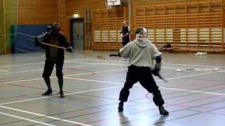 Poleaxe sparring Historical European Martial Arts [upl. by Ellehcim]