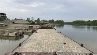 Timelapse Towboat Front view Pushing Barge 4K [upl. by Cirda]