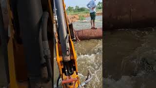 Jcb 3dx video😱🤣🤣 Nadi Mein pipeline video jcb rider vloger ajmer [upl. by Netfa]