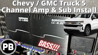 Chevy Silverado Amps and Subs Install  shorts chevy silverado amp subwoofer provobeast [upl. by Evin]