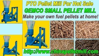 How PTO wood pellet mill make pellet with your tractorbiomass [upl. by Nyrac]