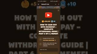 HOW TO CASH OUT WITH MOONPAY  COMPLETE WITHDRAWAL GUIDE  PART 6 OF 6  MEMEFI New Video Code Today [upl. by Vahe]