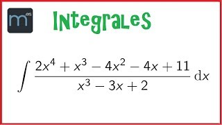 Integral fracciones simples raíces reales múltiples integrales racionales [upl. by Specht720]