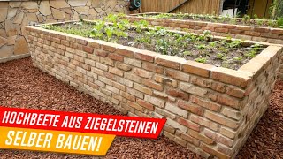 Hochbeet selber bauen aus alten Ziegelsteinen [upl. by Aeslehc]