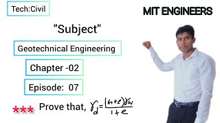 Geotechnical Engineering।। Chapter 02 ।। Prove 05।। Solution [upl. by Aitsirk]