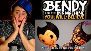 Bendy and the ink machine  YOU WILL BELIEVE Remix by CG5 SFM  REACTION [upl. by Notnef]