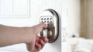 Rekeyable Deadbolt Lock Round Mechanical Deadbolt Door Lock [upl. by Rumilly542]