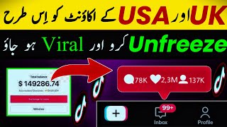 How To Unfreeze UK And Usa TikTok Account 2024 [upl. by Ruamaj161]