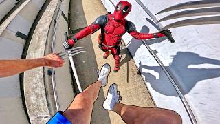 DEADPOOL vs WOLVERINE  Real Life Parkour POV Chase [upl. by Pearla339]