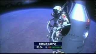 Felix Baumgartner Space Jump freefall [upl. by Hebe]