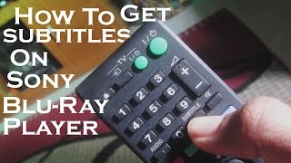 How to get subtitles on Sony BluRay Player [upl. by Perrin]