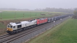 Umleiterverkehr via Mühldorf private EVUs unterwegs im Linienstern BR 225 mit Doppel V100 [upl. by Nezah]