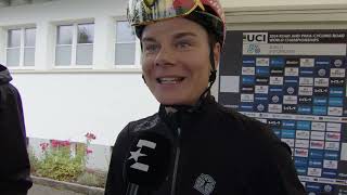 Lotte Kopecky  Interview at the start  World Championships Road Race Zürich 2024 [upl. by Reilly]