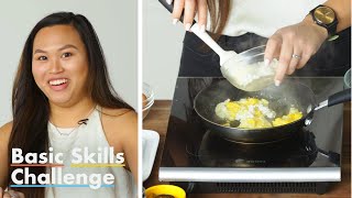 50 People Try to Make an Omelette  Basic Skills Challenge  Epicurious [upl. by Naus149]