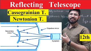 Reflecting telescope  Newtonion telescope  Cassegrainian Telescope class 12th physics  Abhishek [upl. by Eittap14]