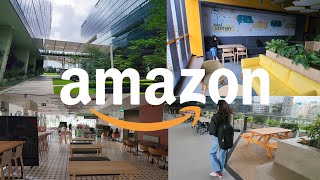 Inside AMAZON OFFICE Bangalore  A day at AMAZON VLOG  Fun and Funky Spaces [upl. by Dianna605]