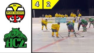 HC Poschiavo 4  2 HC Zernez  MATCH HIGHLIGHTS Hockey 3ª Liga Ost [upl. by Yhtur870]