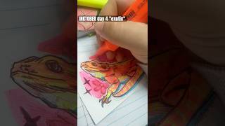 I love beardies beardeddragon lizard pets art inktober animals sketch drawing illustration [upl. by Sucitivel]