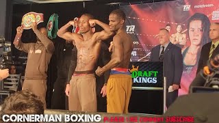 BRUCE CARRINGTON VS SULAIMAN SEGAWA WEIGH IN amp FACE OFF AHEAD OF FEATHERWEIGHT ESPN BOUT [upl. by Aicener11]