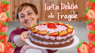 TORTA DELIZIA ALLE FRAGOLE Ricetta Facile  Fatto in Casa da Benedetta [upl. by Qifar]