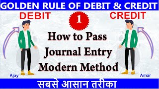 1 Journal Entries Introduction  Rules of Debit and Credit  How to Make Journal Entries Series [upl. by Comfort]