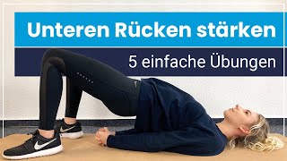 Stärke Deinen unteren Rücken ➡️ 5 einfache Übungen gegen Schmerzen [upl. by Saloma]