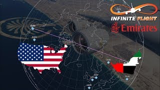 ARCTIC ROUTE Dubai to Los Angeles  Emirates A380  TimeLapse  Infinite Flight Global Simulator [upl. by Akemet919]