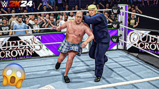 WWE 2K24  Donald Trump vs Paul Heyman  United States Presidential Fight [upl. by Annahtur919]