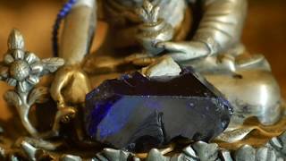 Azurite 6thChakra Meditation wTibetan Bowls 10 min [upl. by Schell]