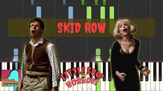 Skid Row Downtown  Little Shop Of Horrors  Piano Accompaniment Tutorial Synthesia [upl. by Dranyer]