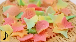 【Wagashi】Japanese style edible Autumn Leaves Candy quotKizatoquot [upl. by Ljoka449]