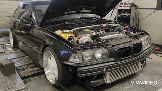 BMW E36 M50B25 Turbo 420hp DynoFirst Drive [upl. by Sible]