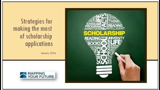 Strategies for making the most of scholarship applications webinar [upl. by Analise]