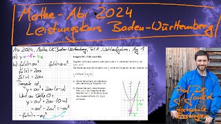 MatheAbi 2024 in BW Leistungskurs  Teil A Wahlaufgabe 1 [upl. by Kcirddahc]