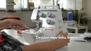 BERNINA overlocker L 220 inrijgen en coversteken naaien [upl. by Magnusson767]