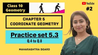 Class 10 Chp 5 Coordinate Geometry  Practice set 53 Q4 to Q8  Slope of the line 2 [upl. by Tiffanie]