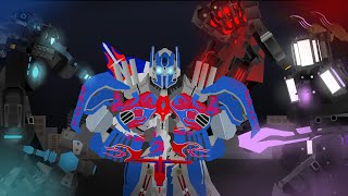 Optimus Prime vs Skibidi Toilet Titans  Sticknodes Animation  ft Grimlock [upl. by Nilde]