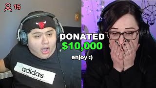 Donating 10000 to Random Streamers [upl. by Eila]