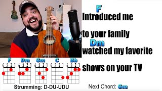 FINGERS CROSSED  Lauren SpencerSmith Ukulele Play Along and Chords [upl. by Dede404]