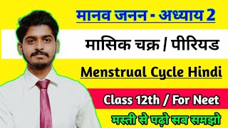 Menstrual cycle class 12th in hindi  human reproduction  reproductive cycle in hindi amp Hormones [upl. by Lister]