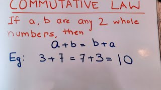 Define COMMUTATIVE LAW ASSOCIATIVE LAW CLOSURE AND ADDITIVE PROPERTY with examples [upl. by Elle635]