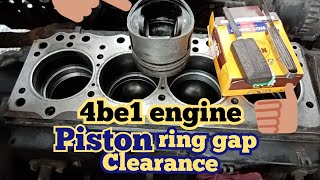 4BE1 enginering gap clearanceinstall piston ringinstalling piston isuzu 4BE1 engine [upl. by Tteraj]